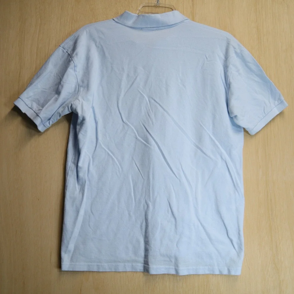 Lacoste Mens Light Blue Cotton Pique Short Sleeve Polo Shirt Size 8 XL